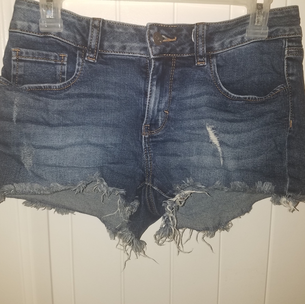 VICTORIAS SECRET PINK Denim short shorts size 6